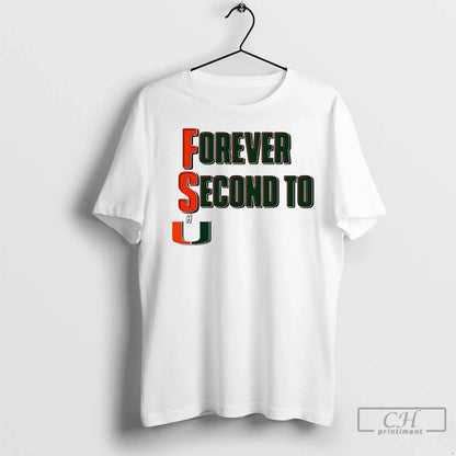 Premium Miami Hurricanes Forever Second To Us Long Sleeve Retro Outfit