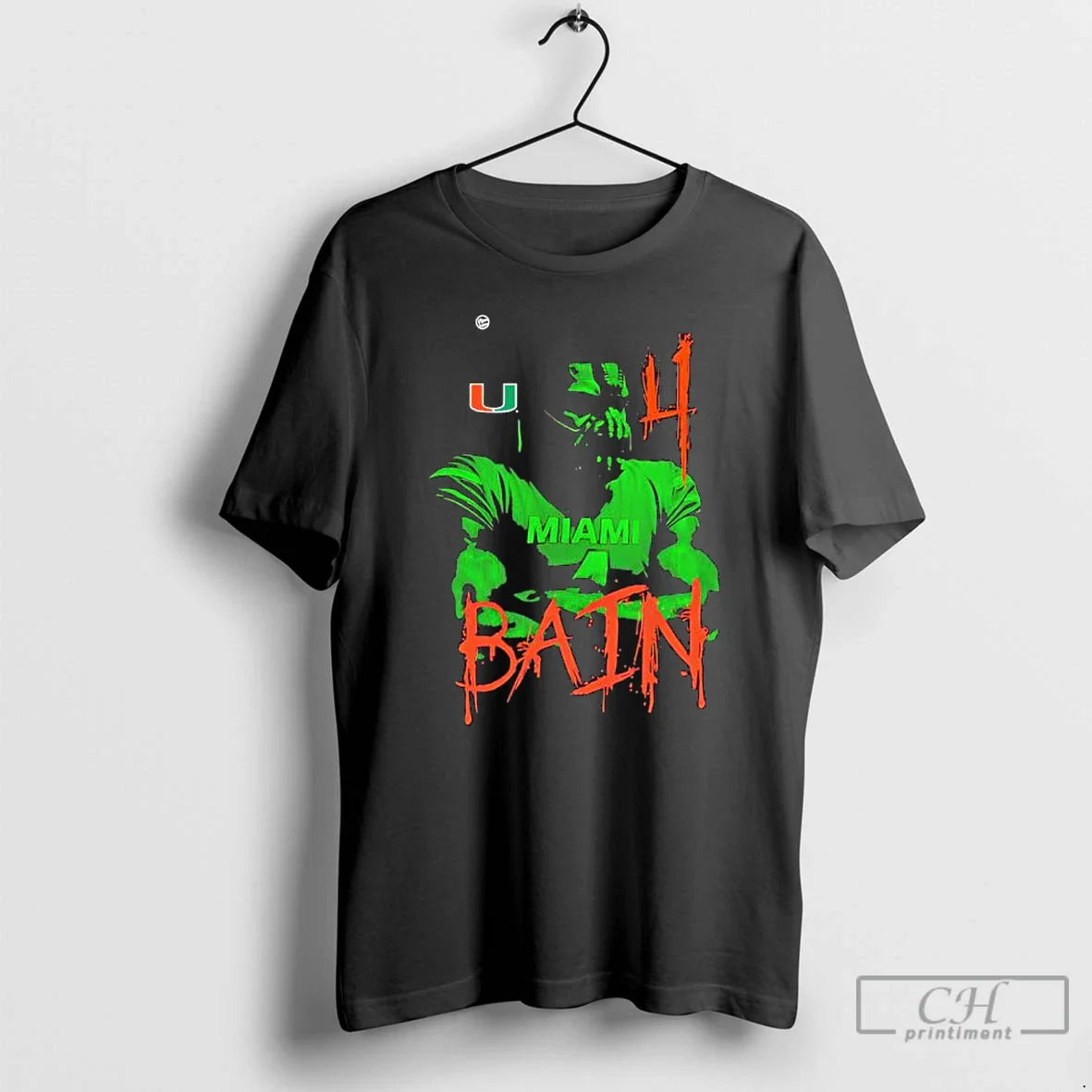 Premium Miami Hurricanes Bain Player T Shirts Hoodie Stylish Art