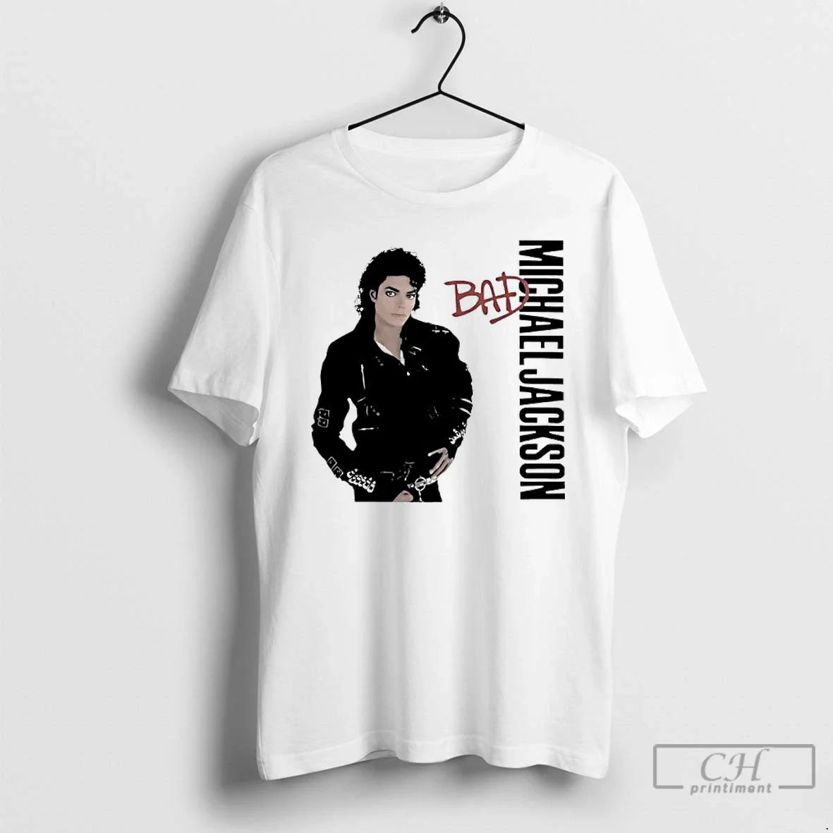 Premium Michael Jackson Argent Bad T Shirts Tee Elegant Gift
