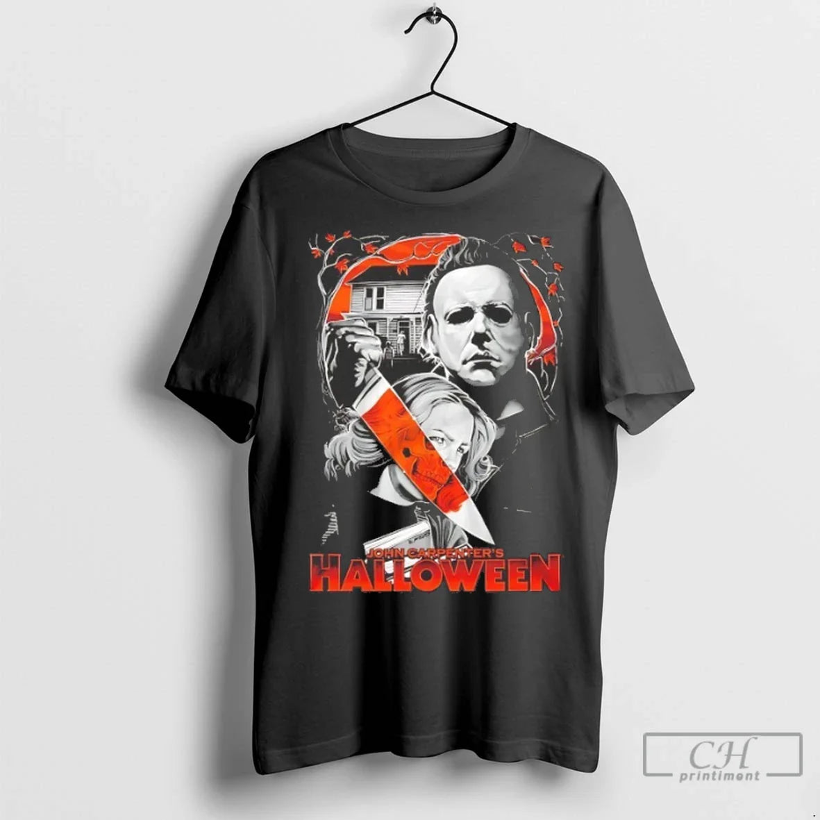 Premium Michael Myers Laurie Strode Haddonfield Halloween Tee Premium