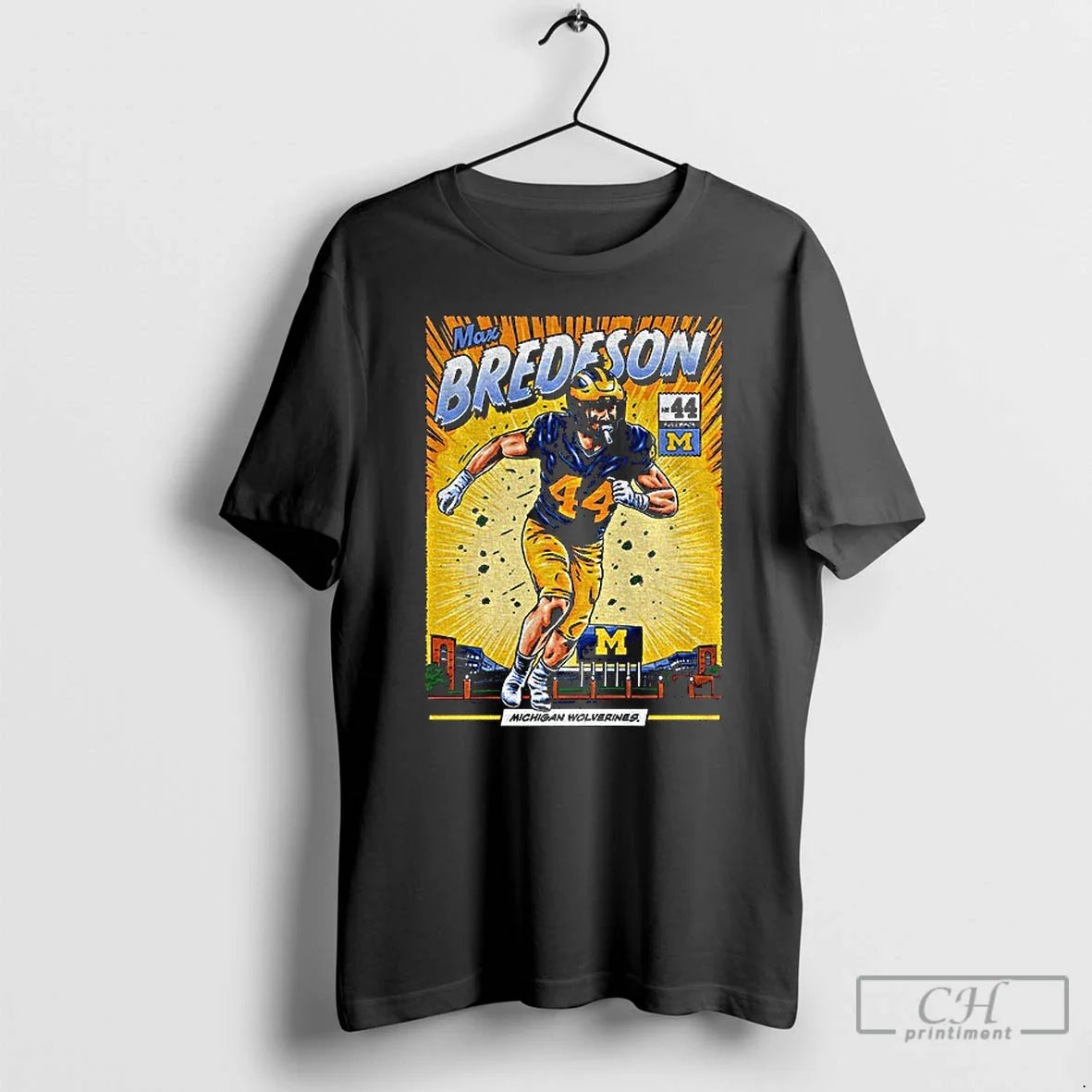 Premium Michigan Wolverines 44 Max Bredeson Student Athlete Comic T