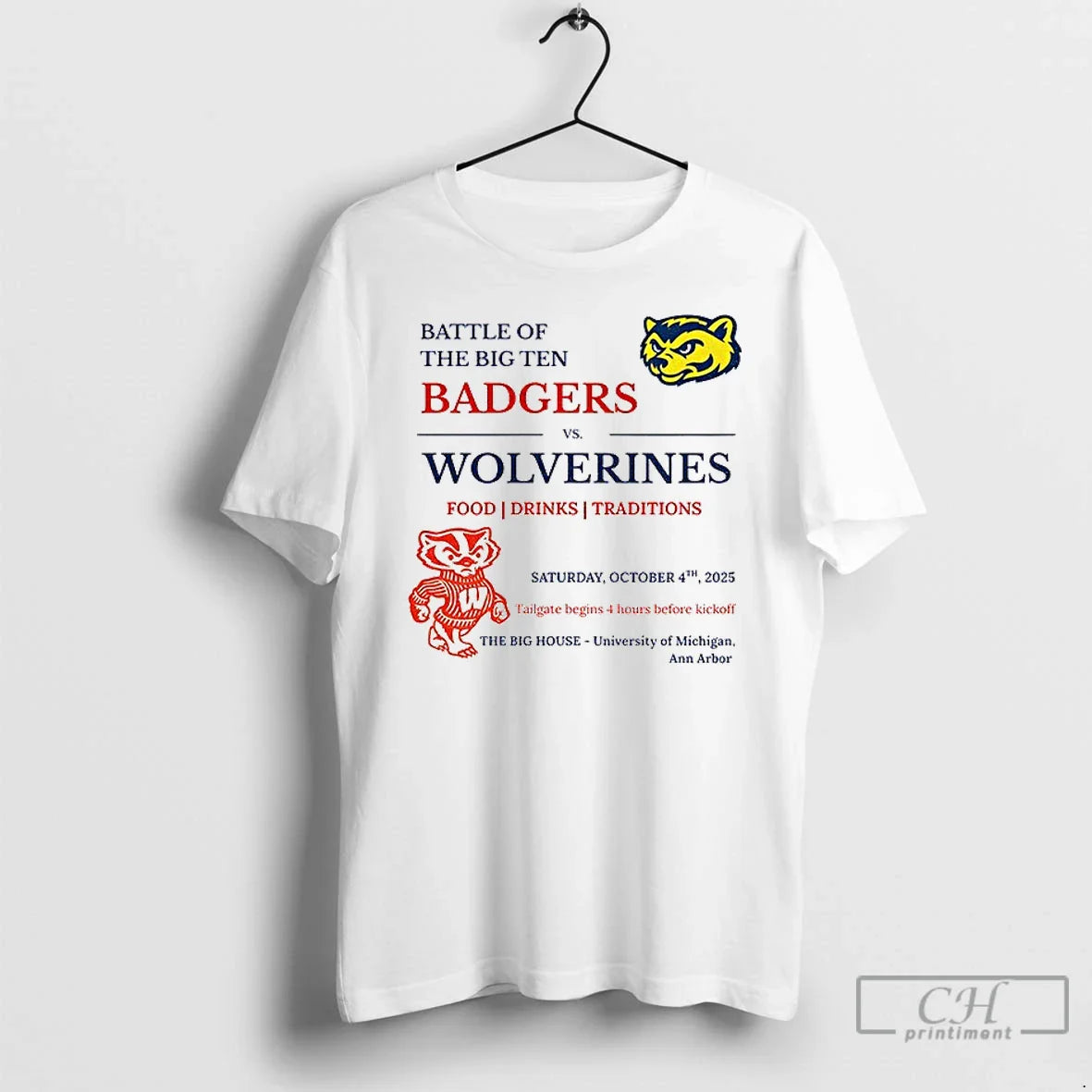 Premium Michigan Wolverines Vs Wisconsin Badgers Battle Big Ten