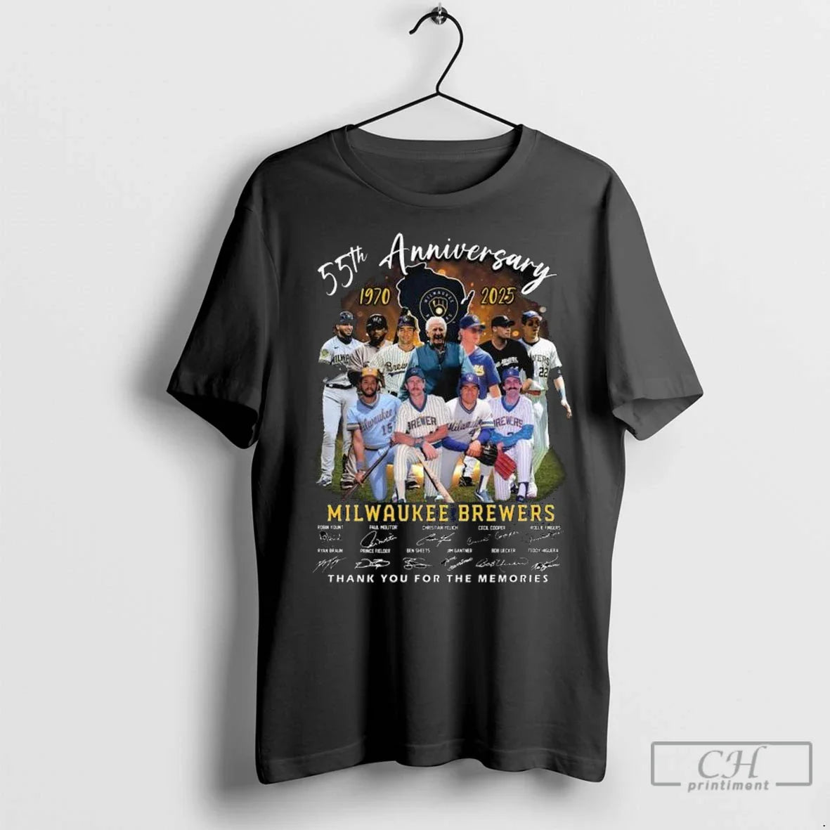 Premium Milwaukee Brewers 55Th Anniversary 1970 2025 Legends