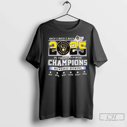 Premium Milwaukee Brewers Back 2 Back 2 Back Nl Central Division