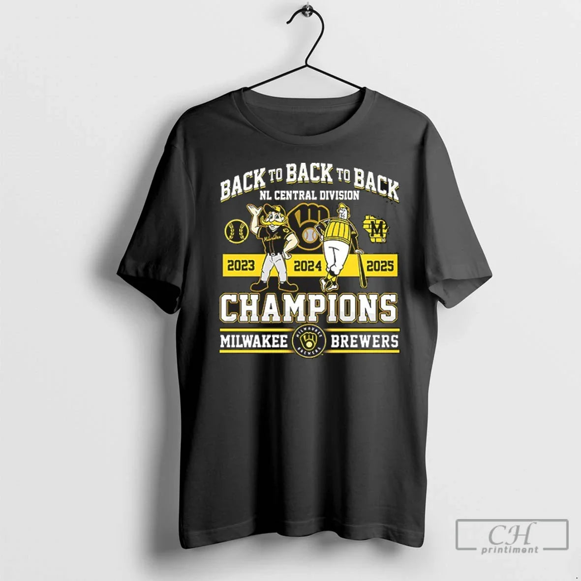 Premium Milwaukee Brewers Back To Back To Back Nl Central Division