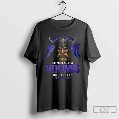 Premium Minnesota Vikings Die Hard Since Day One Long Sleve T Shirts