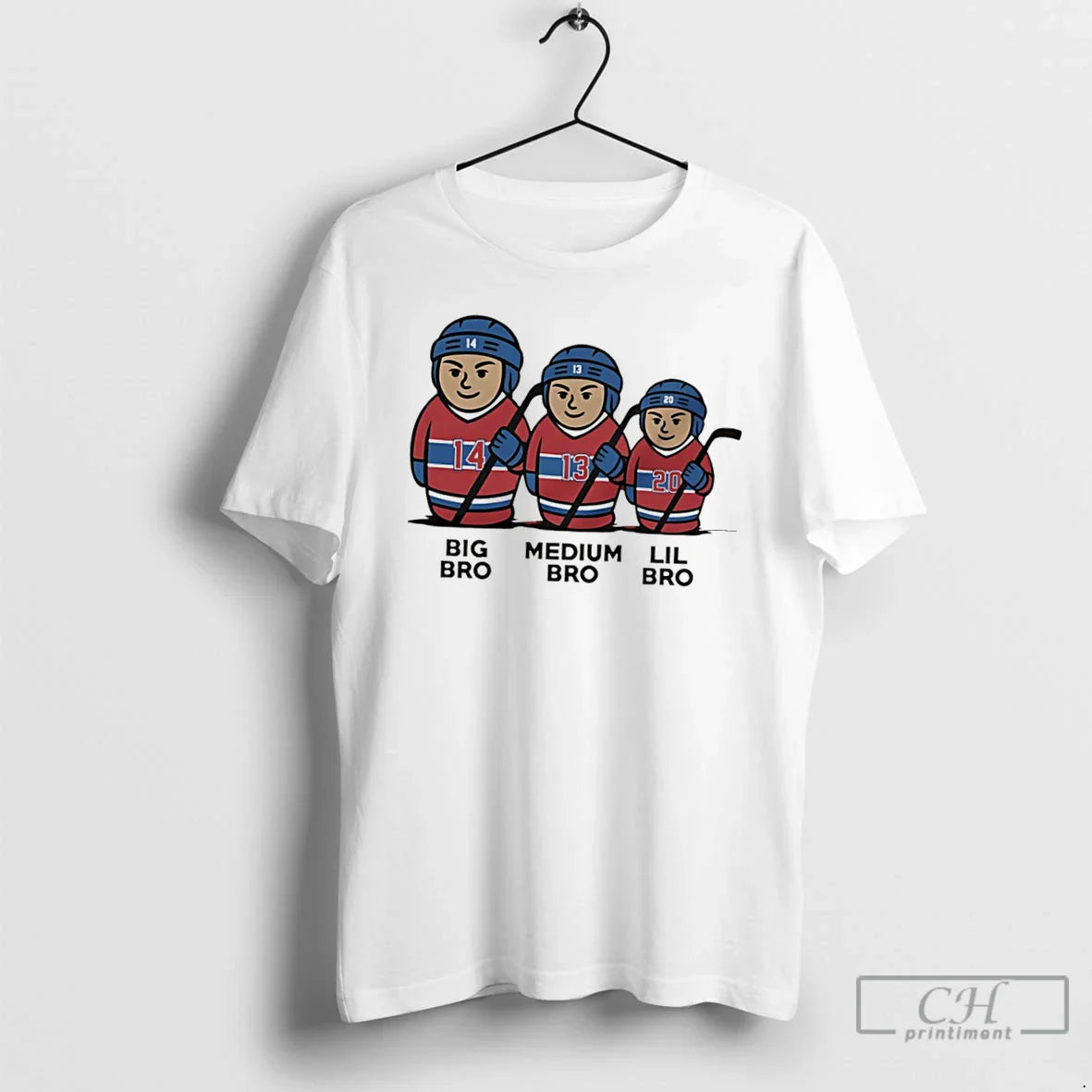 Premium Montreal Canadiens 3 Bros Big Bro Medium Bro Lil Bro Tee