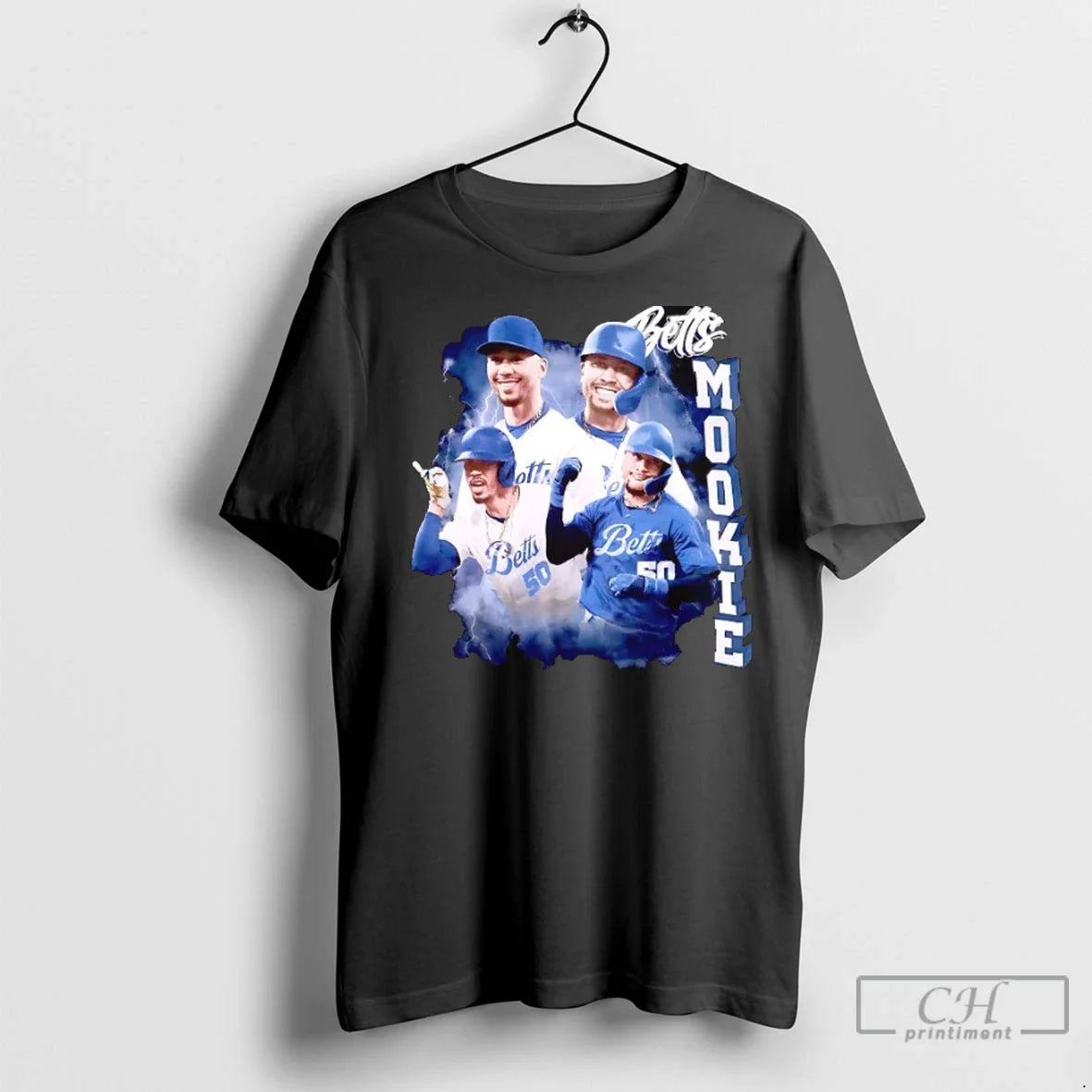 Premium Mookie Betts Los Angeles Dodgers Player Collage Tee Trendy