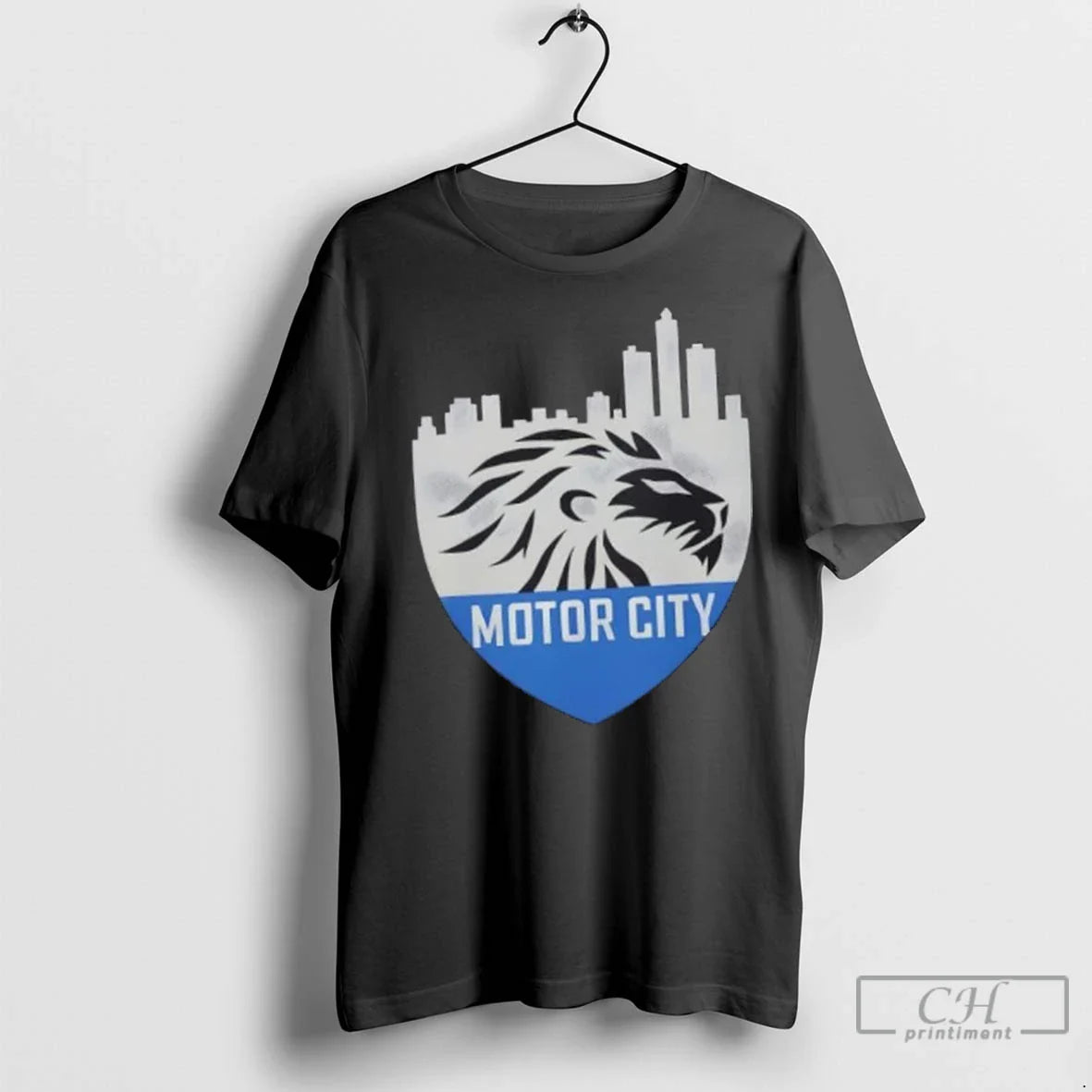 Premium Motor City Detroit Lions Skyline Logo Sweatshirt Authentic