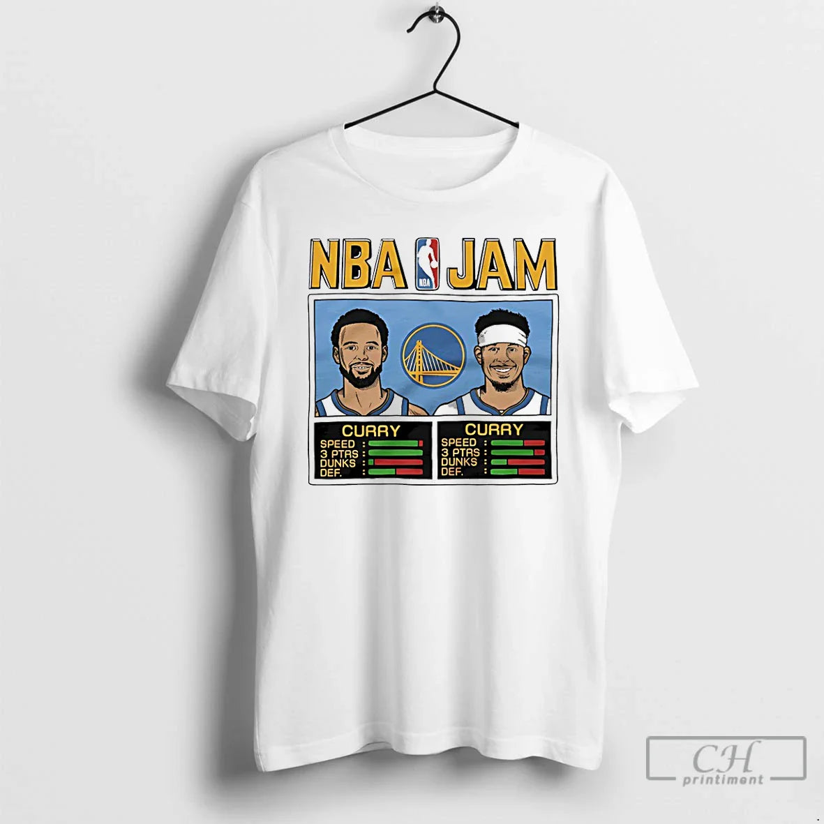 Premium Nba Jam Warriors Curry And Curry Shirt Premium Fashion