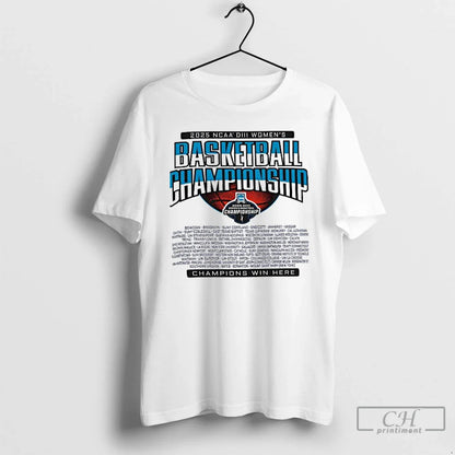 Premium Ncaa Diii Womens Basketball Championship 2025 Shirt Unique