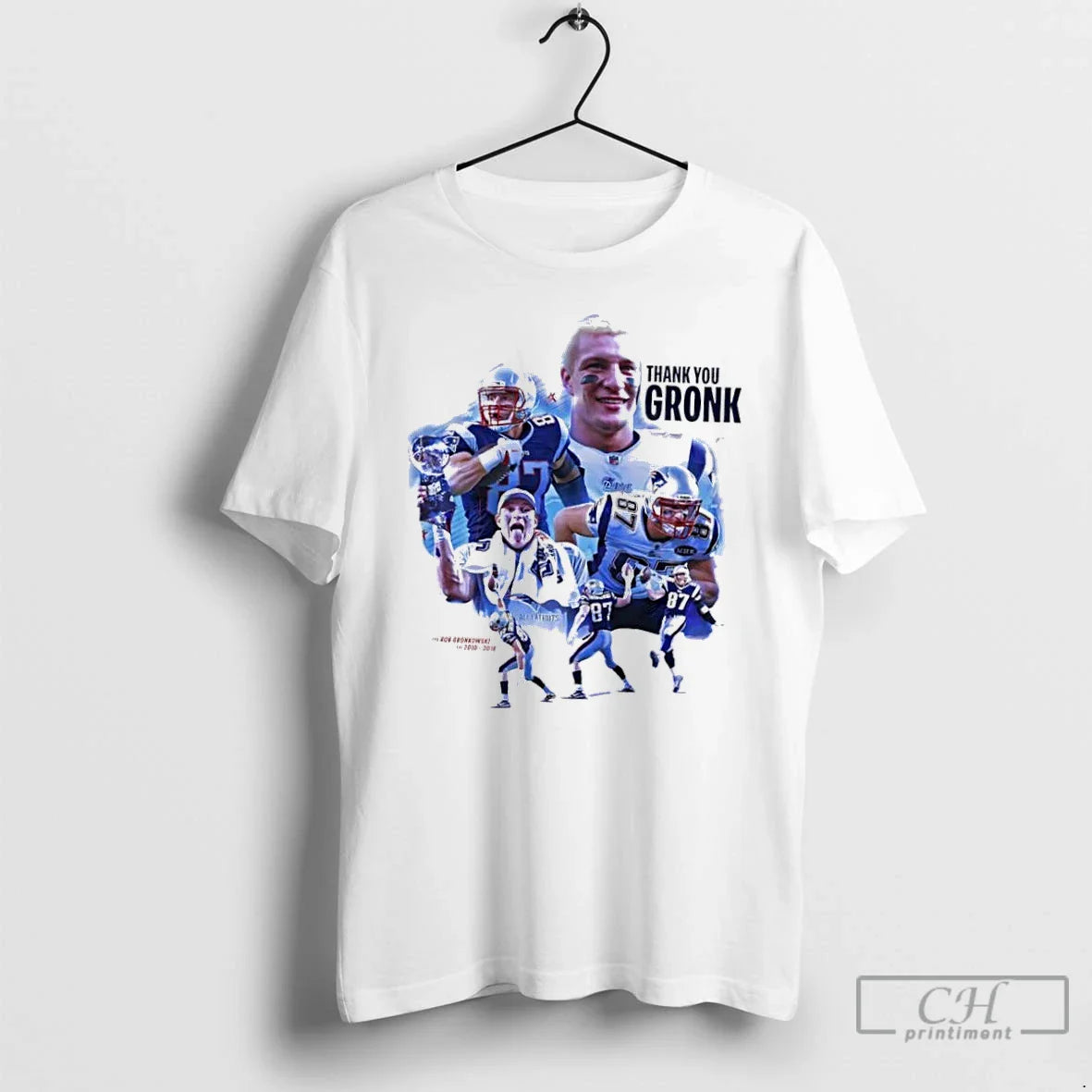 Premium New England Patriots Thank You Rob Gronkowski 2010 2018 Tee