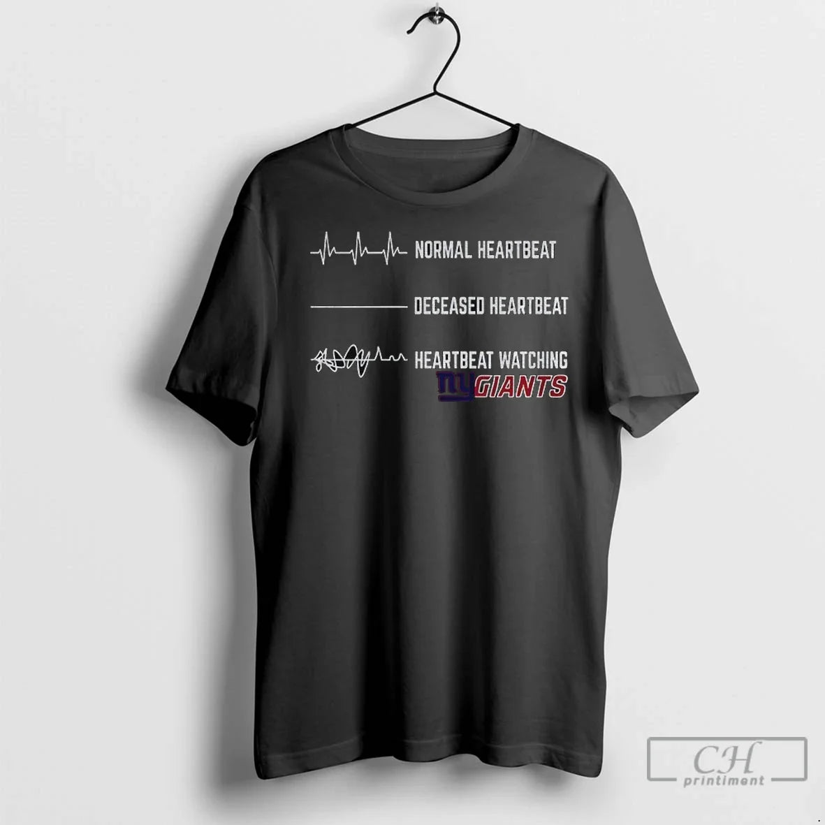 Premium New York Giants Football Normal Heartbeat Deceased Heartbeat