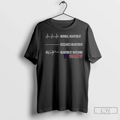 Premium New York Giants Football Normal Heartbeat Deceased Heartbeat