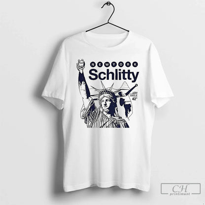Premium New York Schlitty Statue Liberty Arm Angle 42 Statue T Shirts