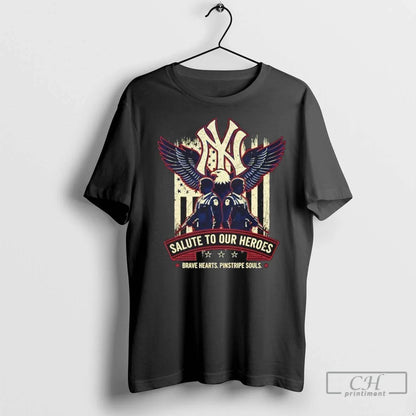 Premium New York Yankees Salute To Our Heroes Brave Hearts Pinstripe