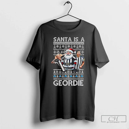 Premium Newcastle Santa Is Geordie Sweatshirt Retro Look