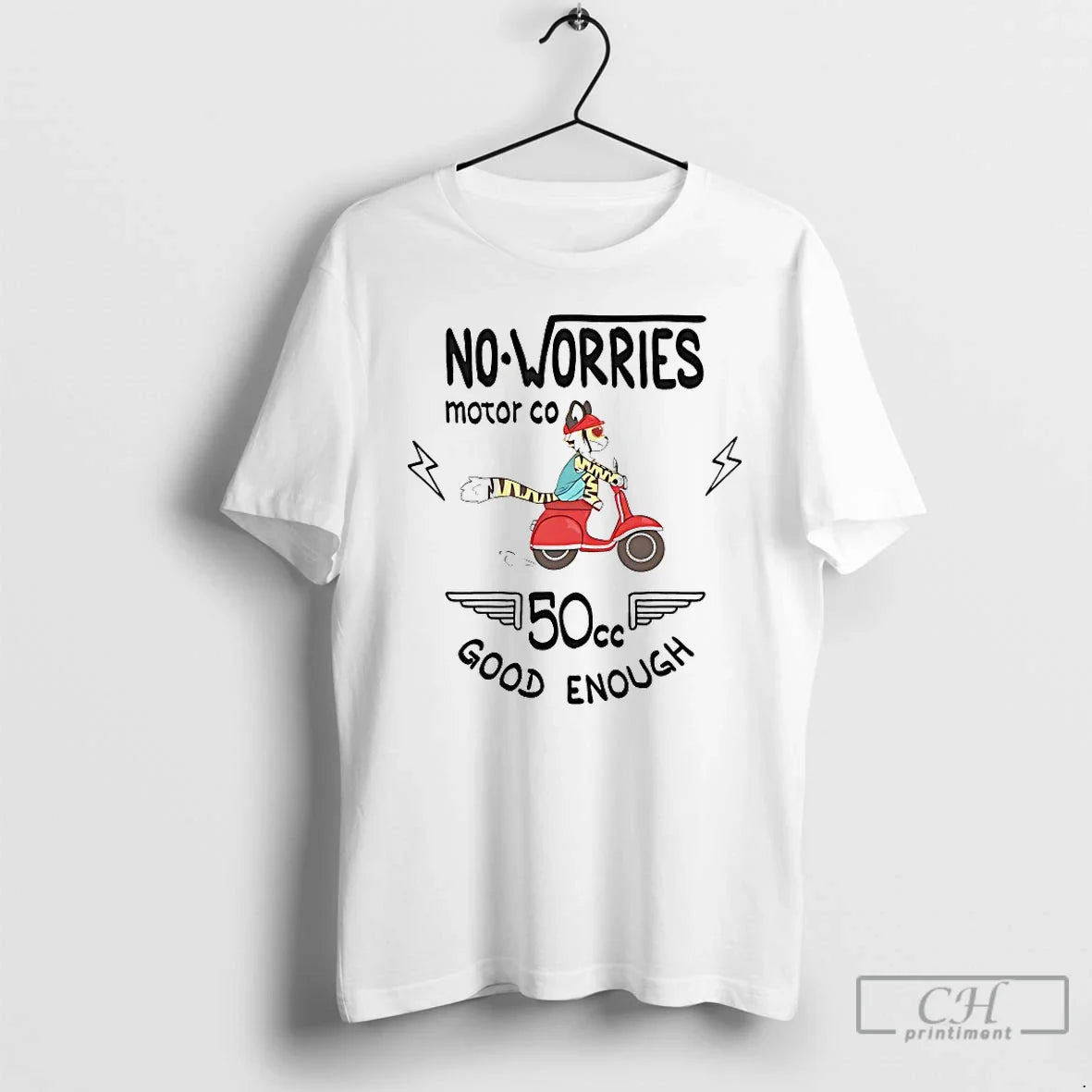 Premium No Worries Motor Co 50 Cc Good Enough Shirt Retro Fashion