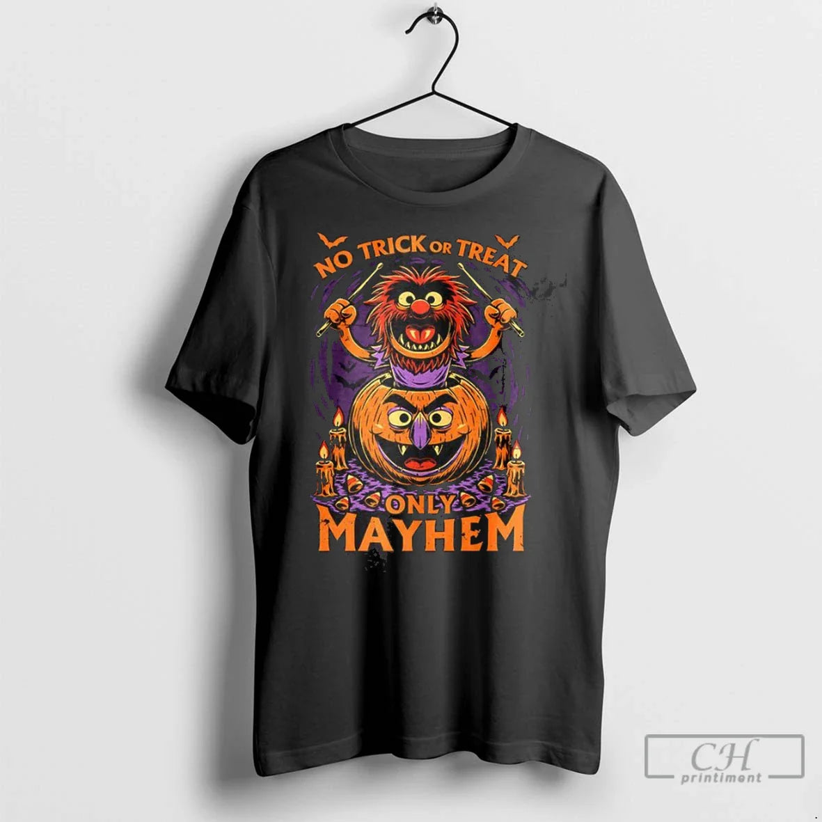 Premium No Trick Or Treat Only Mayhem Tank Top Vintage Outfit