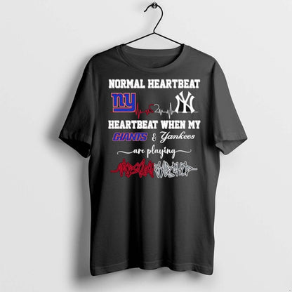 Premium Normal Heartbeat When My New York Giants And New York Yankees