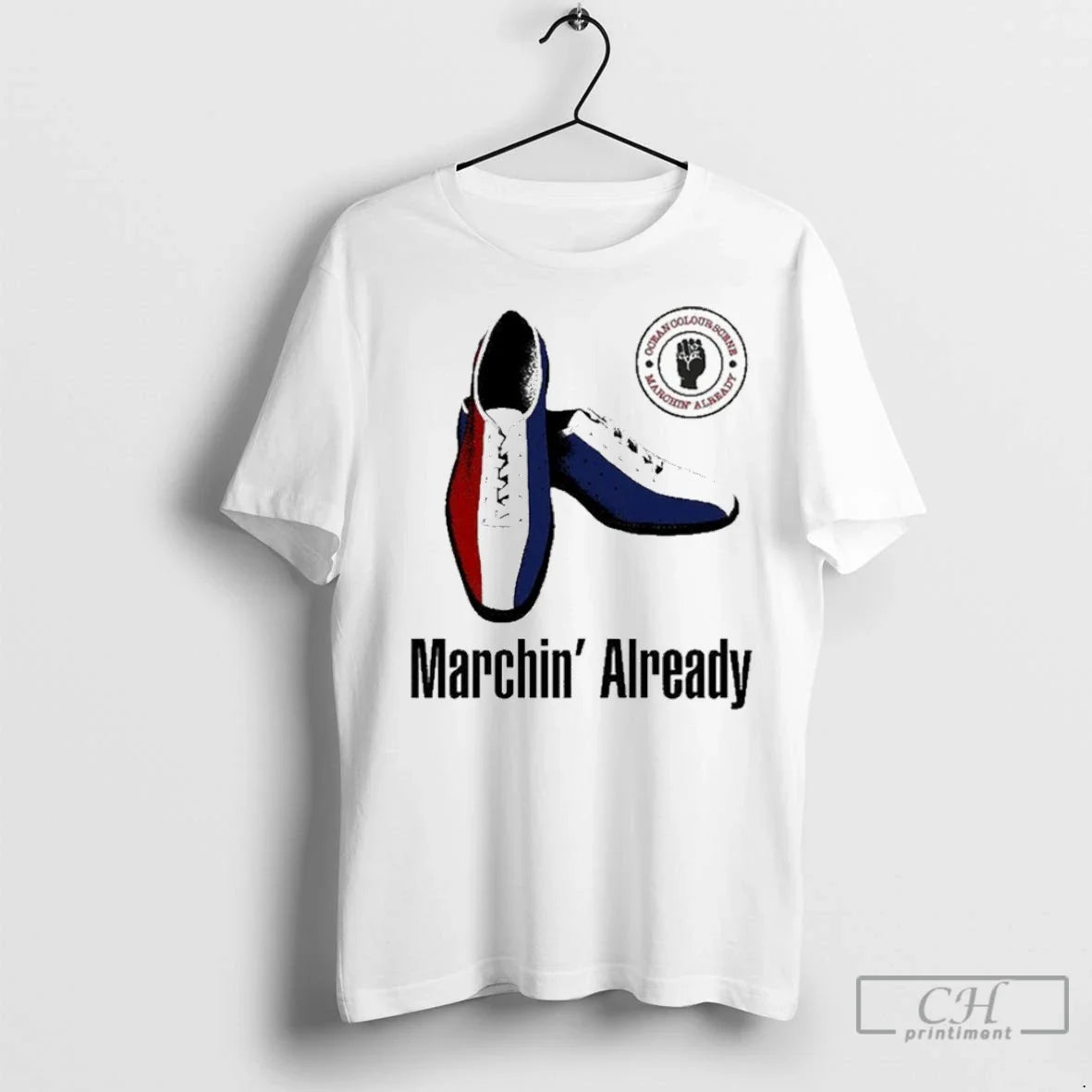 Premium Ocean Colour Scene Marchin Already Shoes TShirt Vintage Look