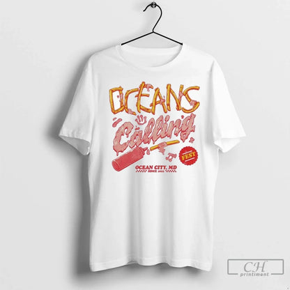 Premium Oceans Calling Festival Fries 2025 Ocean City Md Tee Elegant