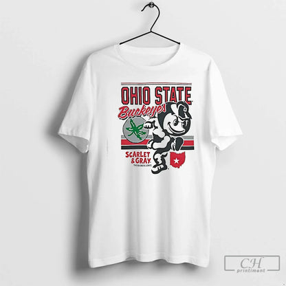 Premium Ohio State Buckeyes Scarlet And Gray 2025 Long Sleeve Premium