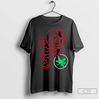 Premium Ohio State Neon Mascot TShirt Retro Merch