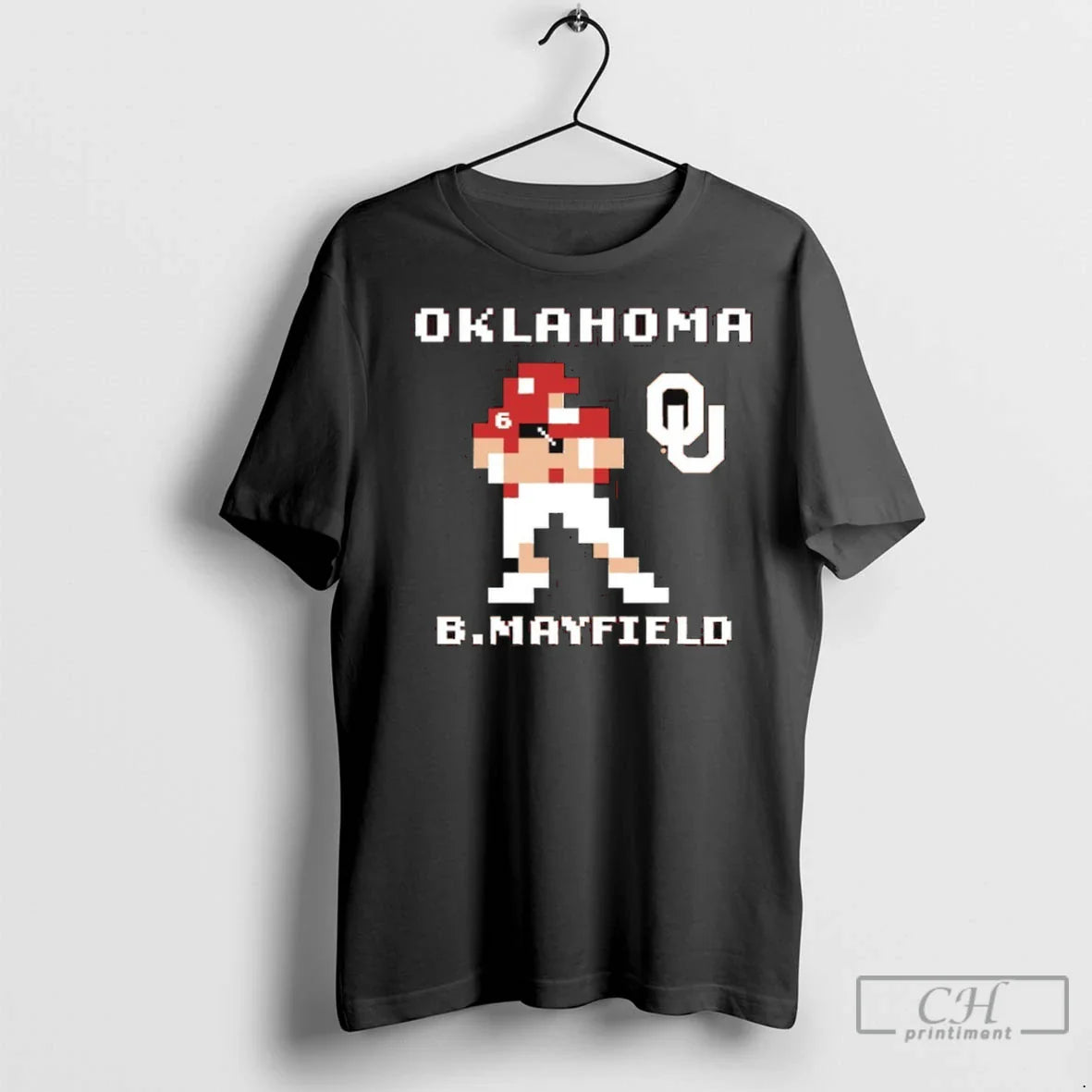 Premium Oklahoma Sooners Football Baker Mayfield Pixel Sweatshirt