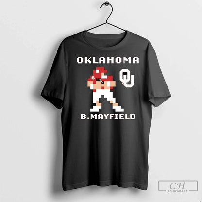 Premium Oklahoma Sooners Football Baker Mayfield Pixel Sweatshirt
