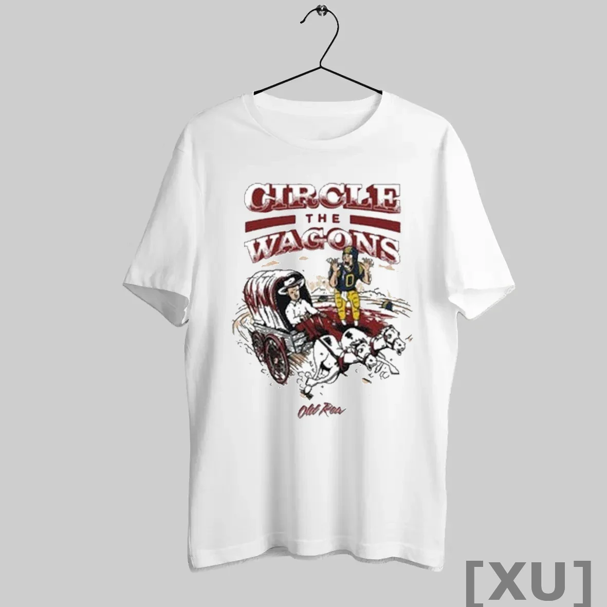 Premium Oklahoma Sooners Michigan Wolverines Circle Wagons T Shirts