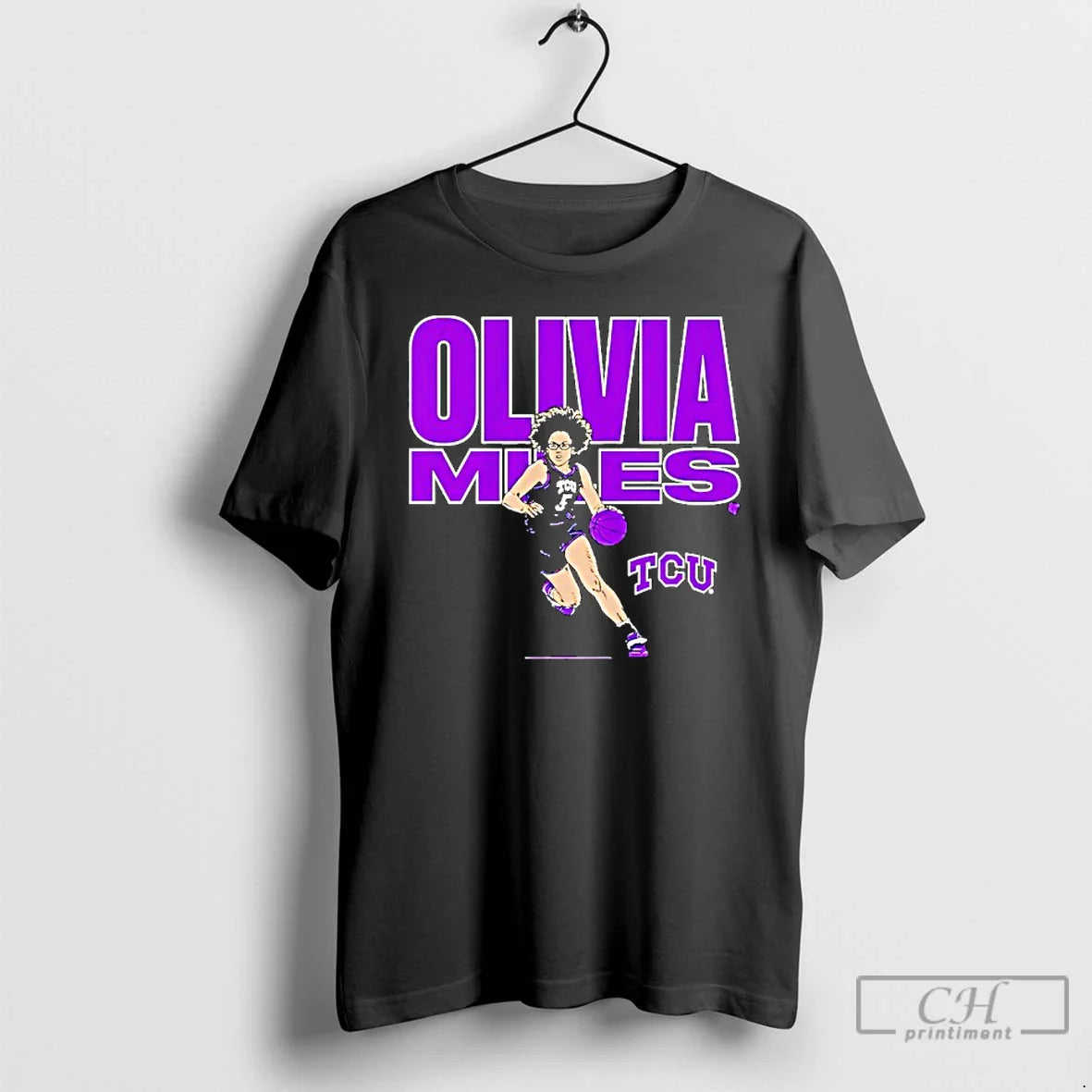 Premium Olivia Miles Tcu Horned Frogs Name Pose Long Sleeve Exclusive
