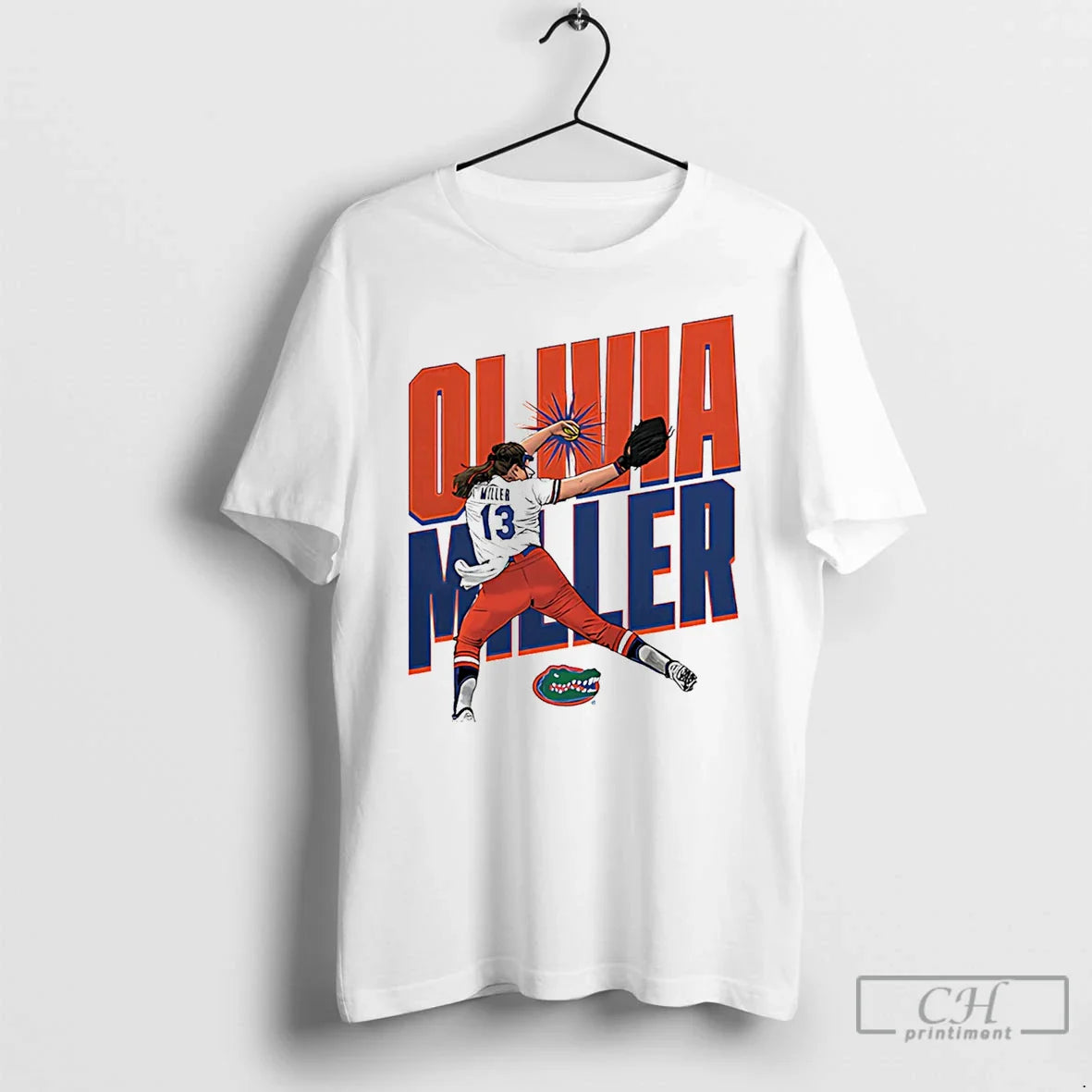 Olivia Miller Florida Softball Ncaa Caricature Long Sleeve Vintage