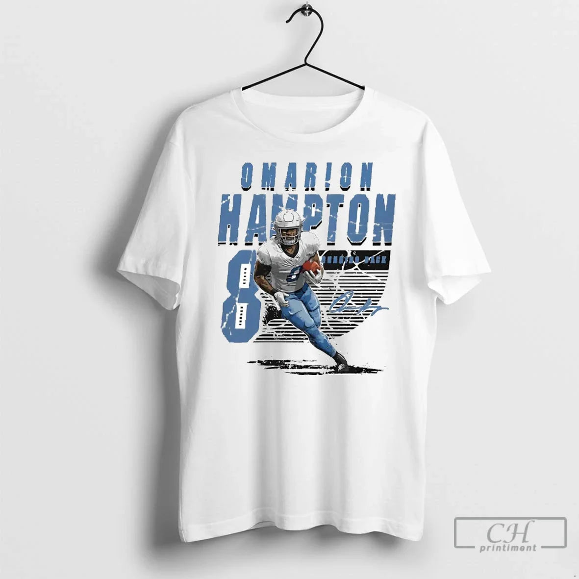 Premium Omarion Hampton Running Back Signature Los Angeles Chargers