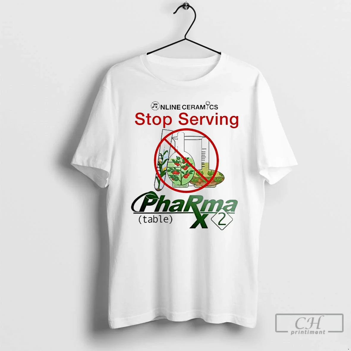 Premium Online Ceramics Stop Serving Pharma T Shirts Long Sleeve