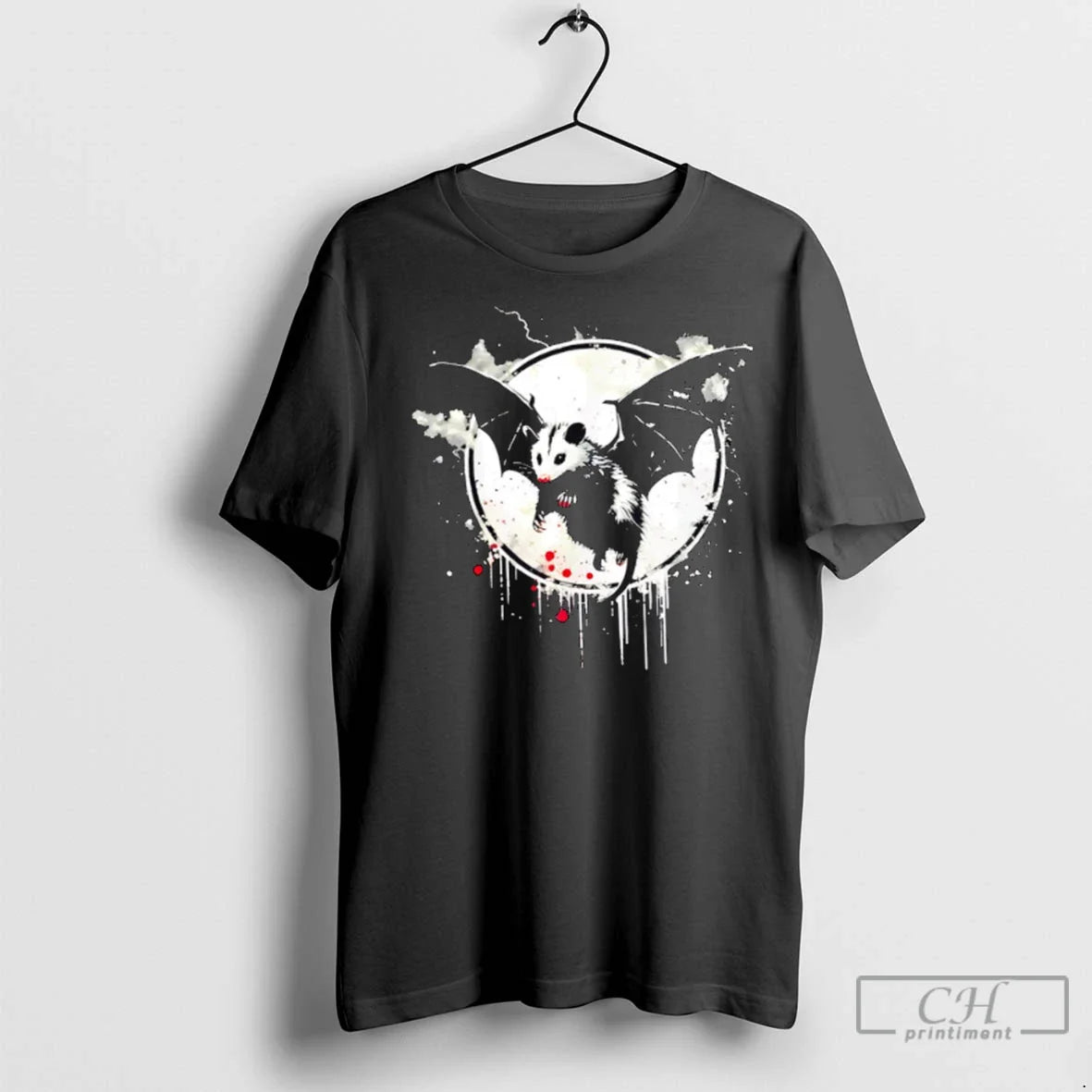 Premium Opossum Bat Halloween Tee Trendy Collection