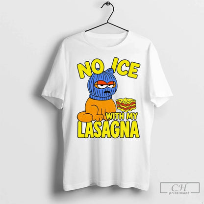 Premium Orange Cat No Ice My Lasagna Meme TShirt Elegant Design