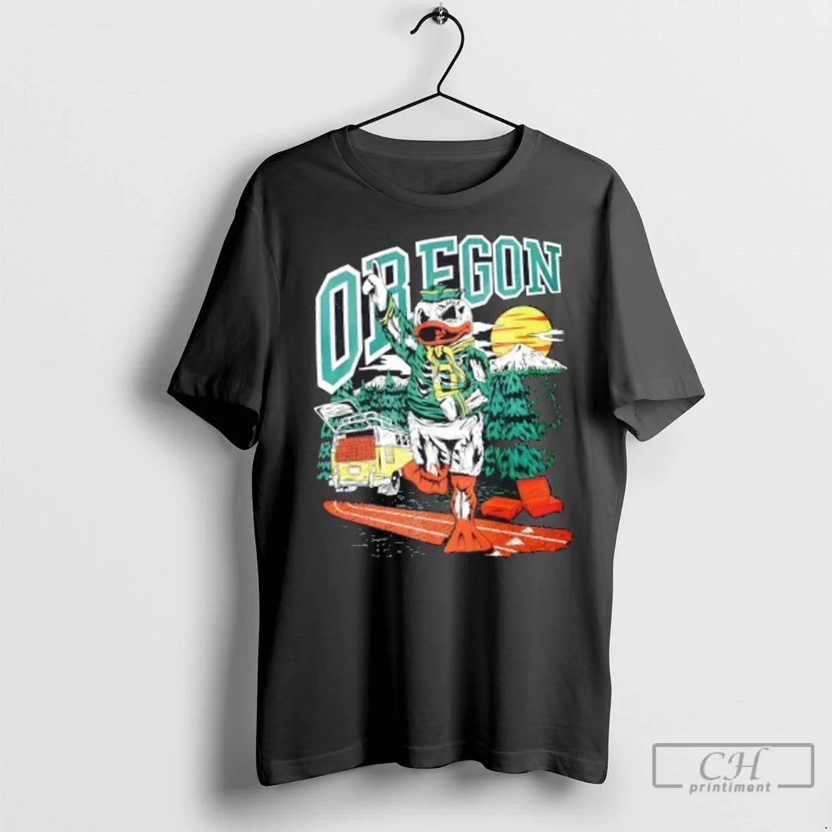 Premium Oregon Ducks Mascot Mayhem Halloween Tee Designer Merch