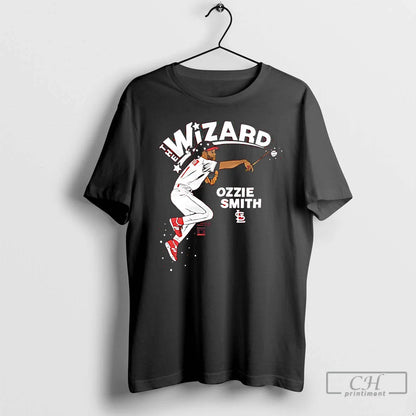 Ozzie Smith Wizard St Louis Superstar Caricature Long Sleeve Retro