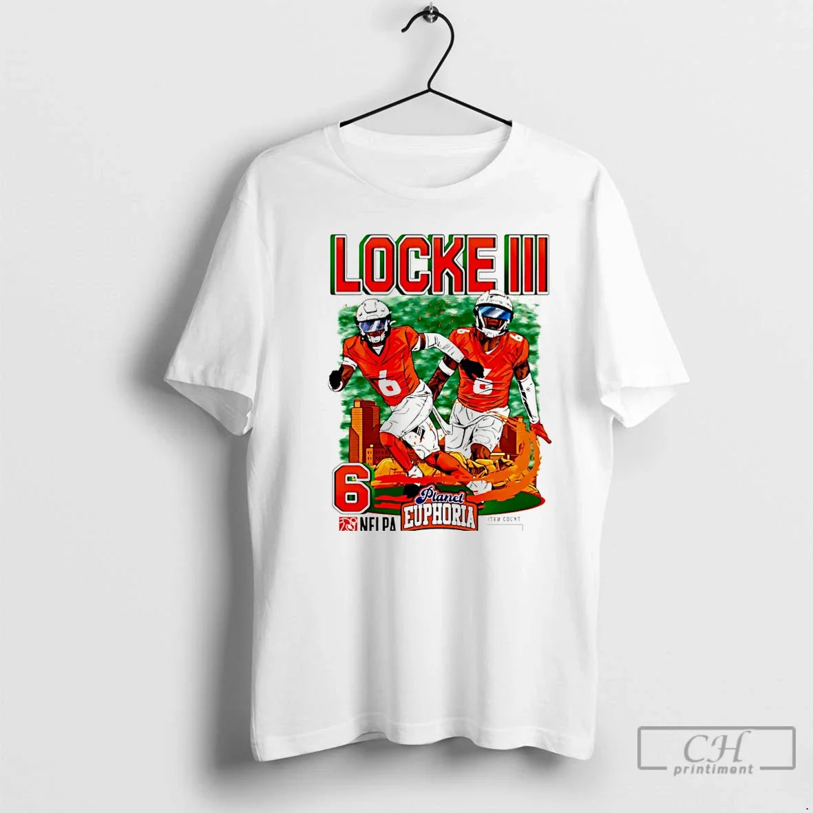 Premium Pj Locke Iii Denver Broncos City Skyline Comic Long Sleeve