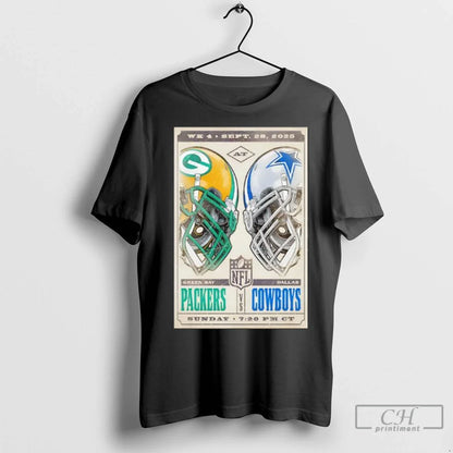 Premium Packers Cowboys September Ladies Tee Retro Style