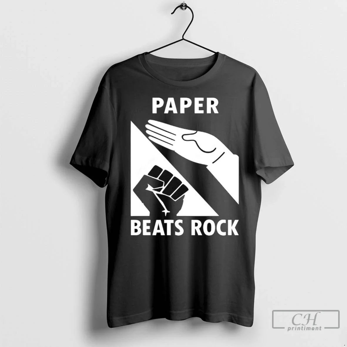 Premium Paper Beats Rock Hand Back T Shirts Shirt Vintage Art