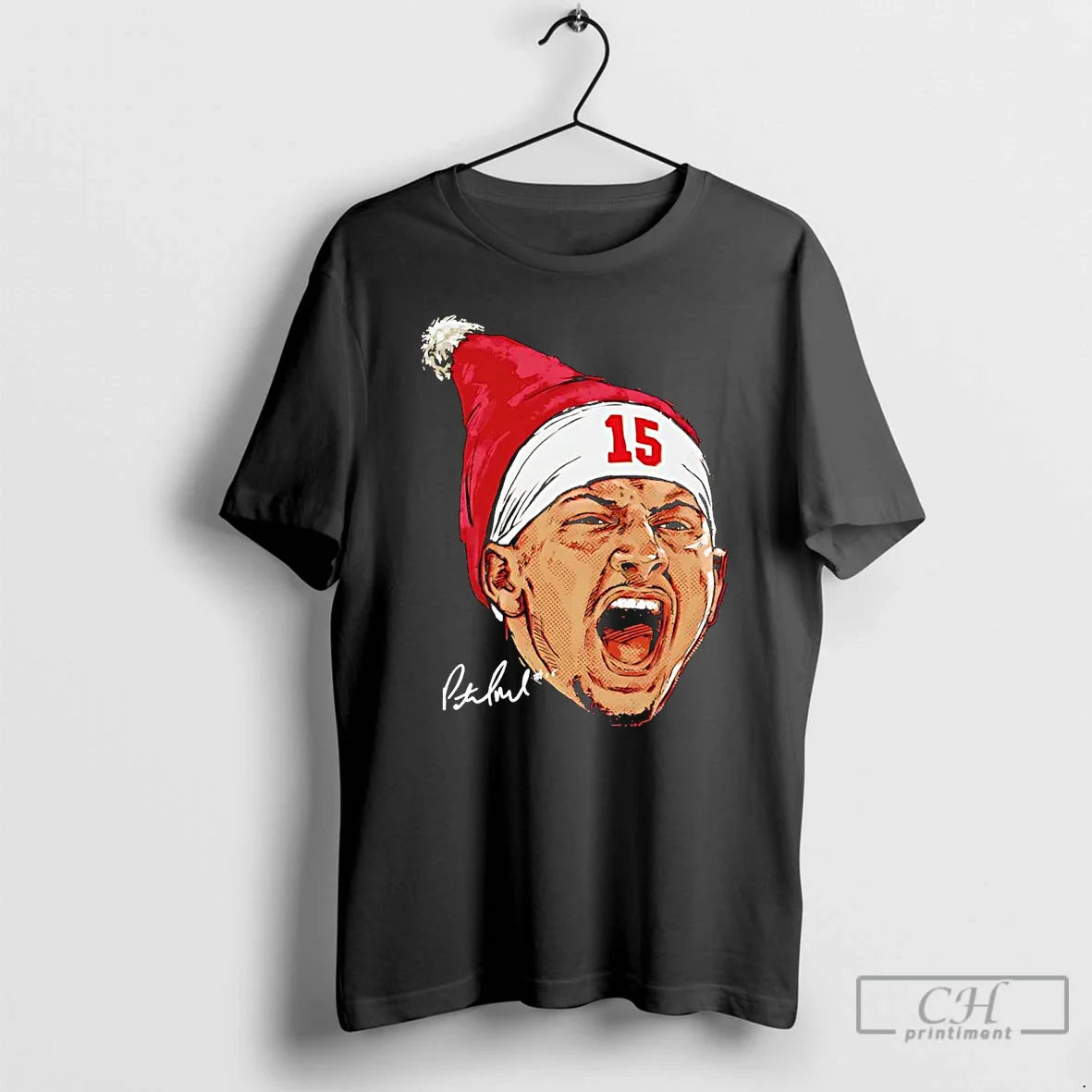 Premium Patrick Mahomes Santa Big Face Kansas City Chiefs Sweatshirt