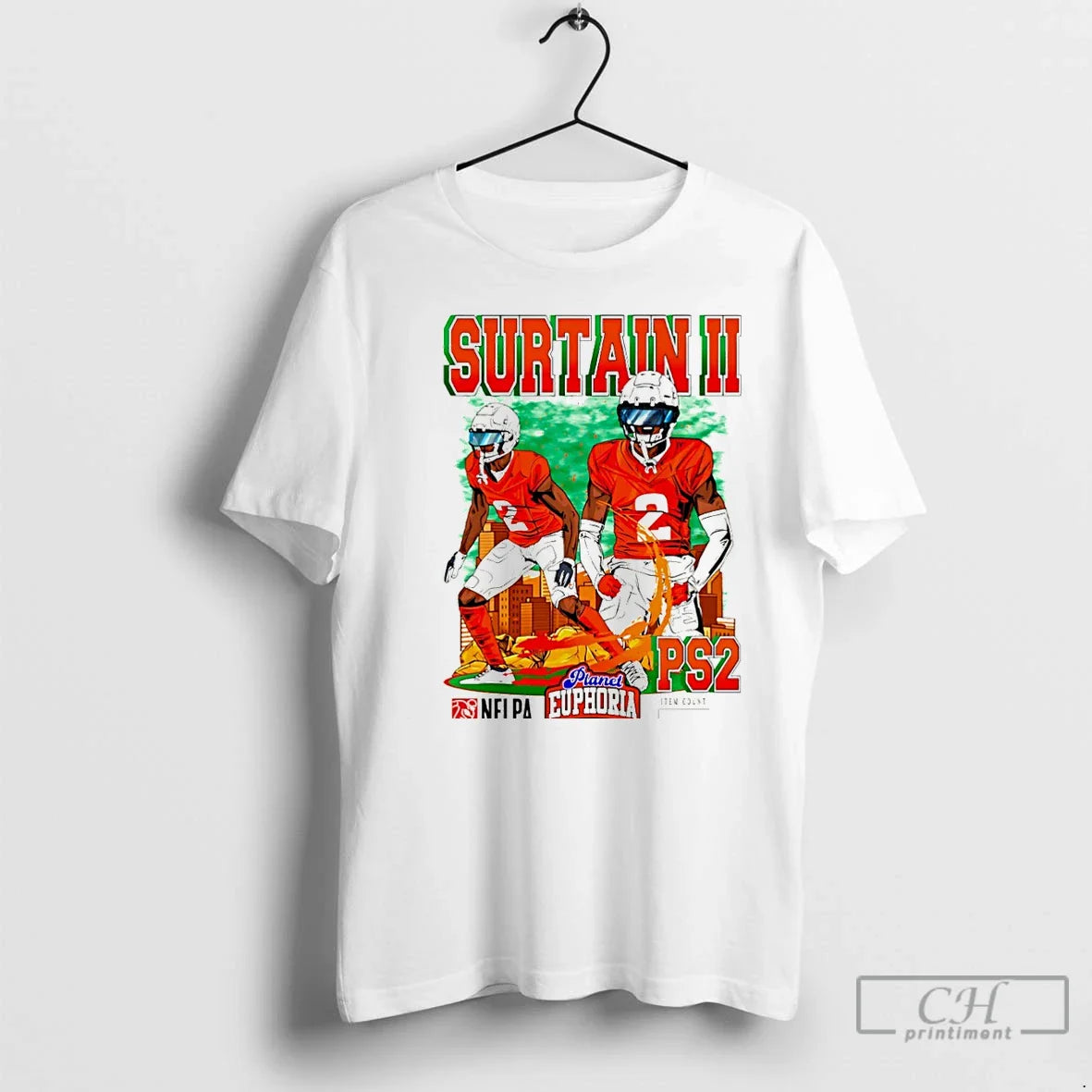 Premium Patrick Surtain Ii Denver Broncos City Skyline Comic TShirt