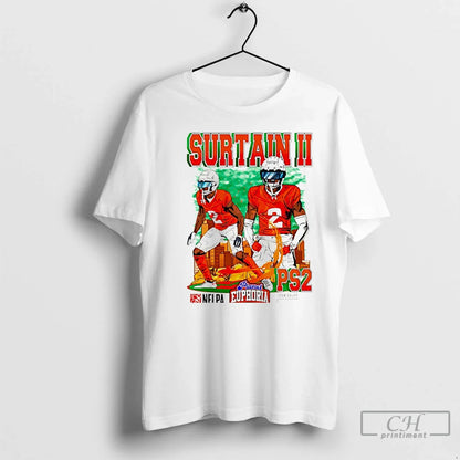 Premium Patrick Surtain Ii Denver Broncos City Skyline Comic TShirt