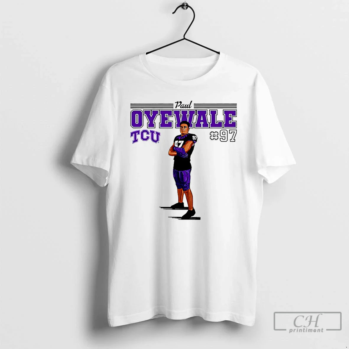 Paul Oyewale Tcu Football Ncaa Caricature TShirt Exclusive Fashion