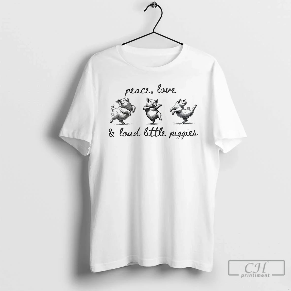 Premium Peace Love And Loud Little Piggies Anti Trump Tee Authentic