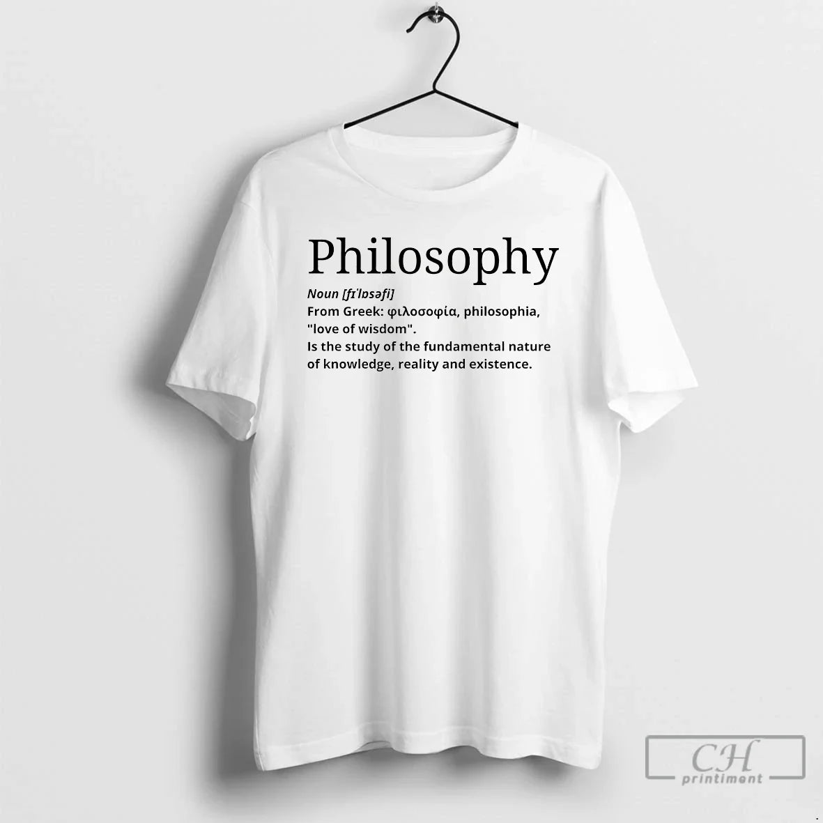 Premium Philosophy Definition TShirt Elegant Art