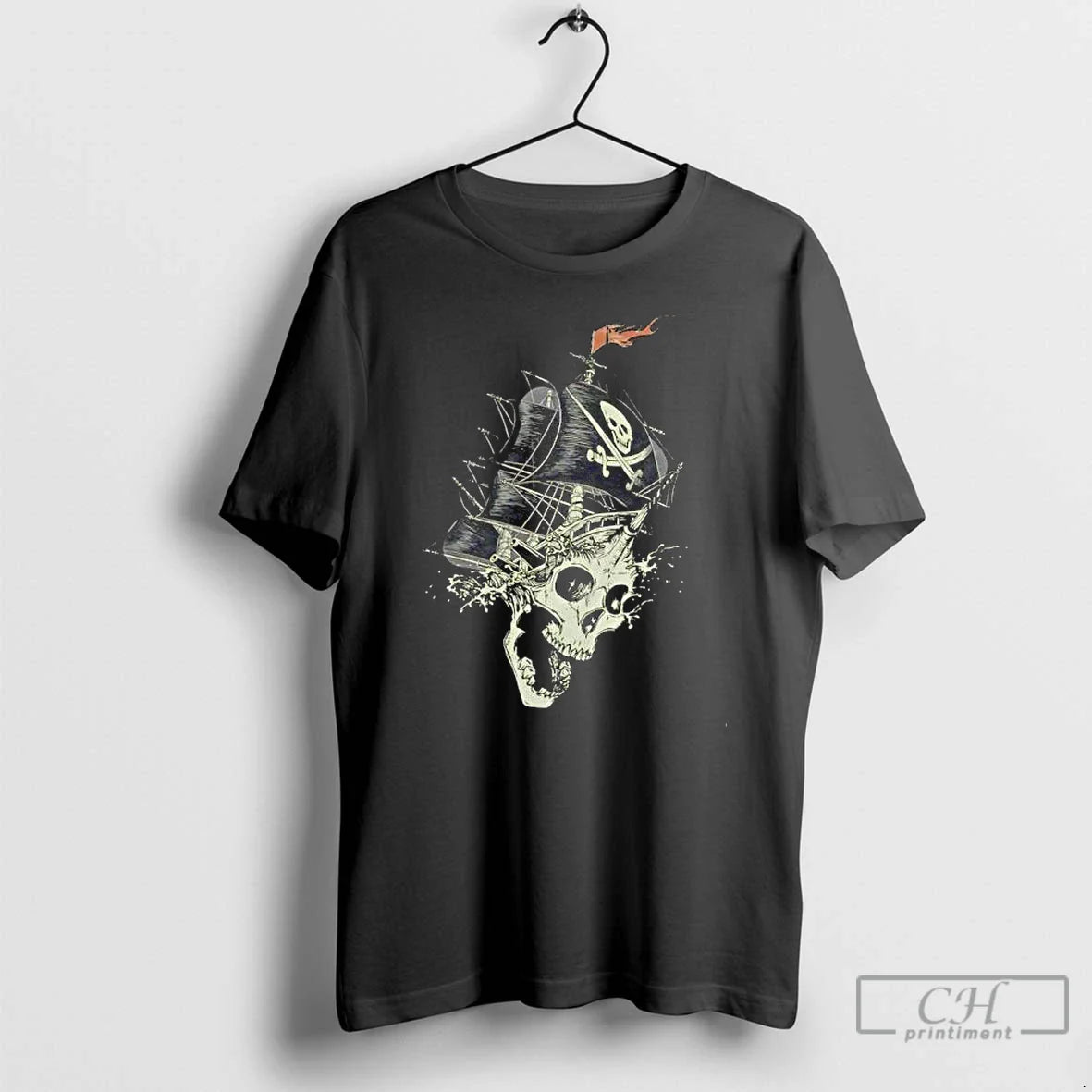 Premium Pirate Skull Jolly Roger T Shirts Shirt Stylish Art