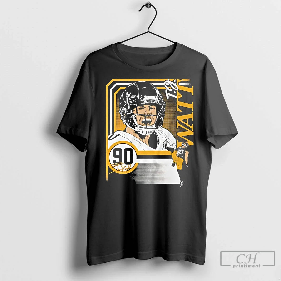 Premium Pittsburgh Steelers T J Watt 90 Player Collage Frame